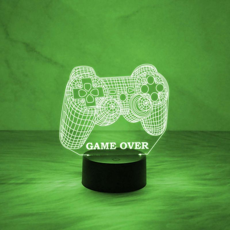 3D Illusion Game Controller Night Lamp Table Desk Decor Light with Multicolored Light   Gaming Room Decor Light| Gift for Gamer  Birthday Gift