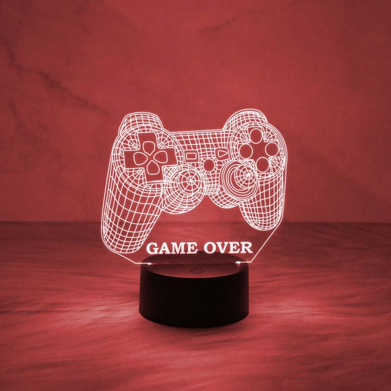 3D Illusion Game Controller Night Lamp Table Desk Decor Light with Multicolored Light   Gaming Room Decor Light| Gift for Gamer  Birthday Gift