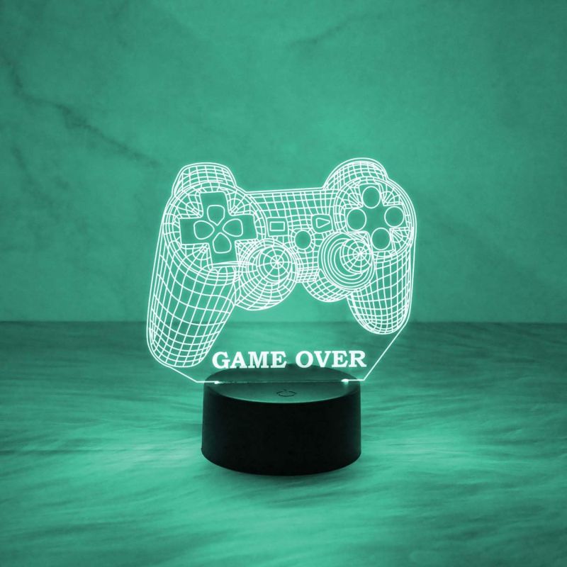 3D Illusion Game Controller Night Lamp Table Desk Decor Light with Multicolored Light   Gaming Room Decor Light| Gift for Gamer  Birthday Gift