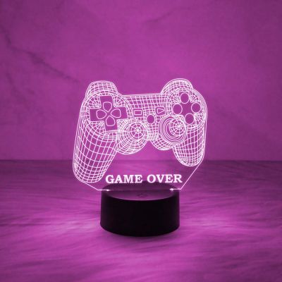 3D Illusion Game Controller Night Lamp Table Desk Decor Light with Multicolored Light   Gaming Room Decor Light| Gift for Gamer  Birthday Gift