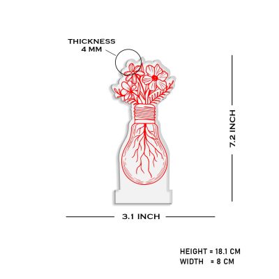 3D Illusion Flower Design Bulb for Home Decor Light  Warm White Light   Bedside Table Lamp  Kids Room Decor Lamp