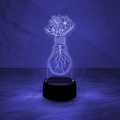 3D Illusion Flower Design Bulb for Home Decor Light  Automatic Color Changing Light   Bedside Table Lamp Kids Room Decor Lamp
