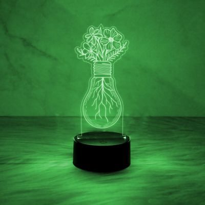 3D Illusion Flower Design Bulb for Home Decor Light  Automatic Color Changing Light   Bedside Table Lamp Kids Room Decor Lamp