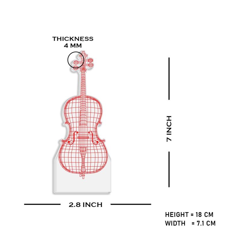 3D Illusion Guitar Night Lamp with Warm White Light  Birthday Gift for Music Lover  Gift for Guitar Lovers