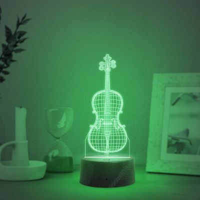 3D Illusion Guitar Night Lamp with Automatic Color Changing Light   Birthday Gift for Music Lover  Gift for Guitar Lovers