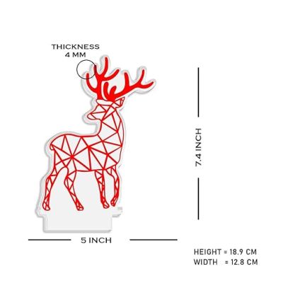 3D Illusion Deer Led Night Lamp with Warm White Light   Christmas Gift for Kids  Christmas Decor Light  Home Decor Lamp  Cute Light