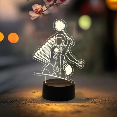 3D Illusion Led Light for Home & Office Decor Bazar Badminton Player Night Lamp with Warm White Light  Kids Room Decor Light  Gift for Player  Acrylic Lamp for Gift