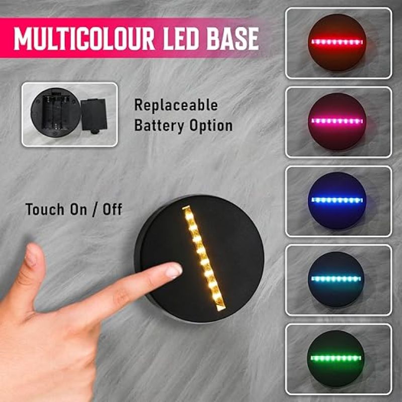 3D Illusion Badminton Player  Night Lamp with 7 Color Changing Light  Kids Room Decor Light  Gift for Player  Acrylic Lamp for Gift