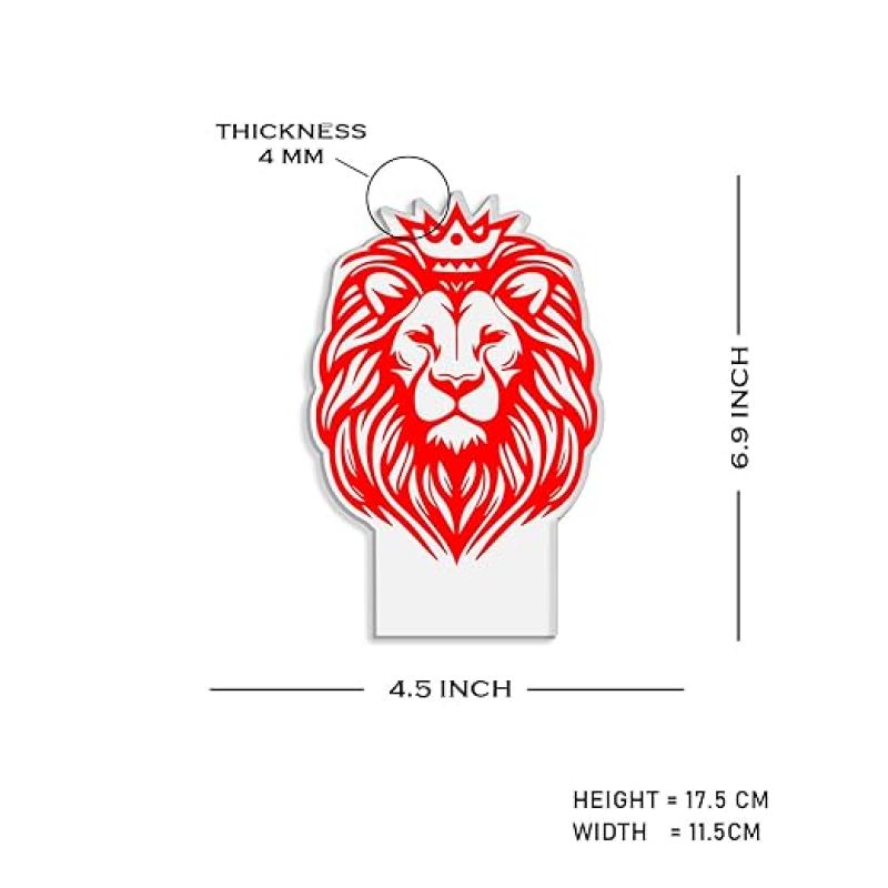 Animal 3D Illusion Lion Night Lamp  Warm White Light & USB Cable  Cute Night Lamp  Kids Room Décor Light  Gift for Animal Lover