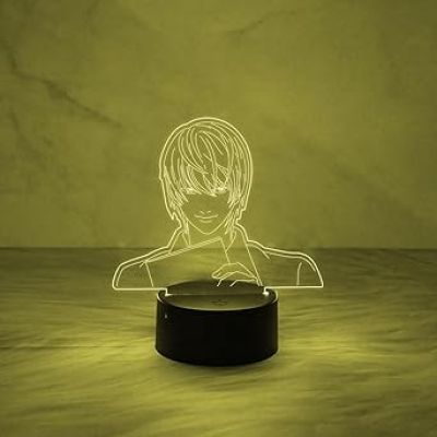 3D Illusion LED Anime Lamp Death Note Yagami Night Light Desk Decor  Automatic Color Changing Light   Anime Home Decor Light