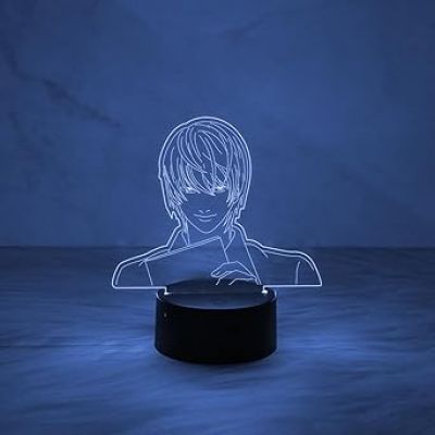 3D Illusion LED Anime Lamp Death Note Yagami Night Light Desk Decor  Automatic Color Changing Light   Anime Home Decor Light