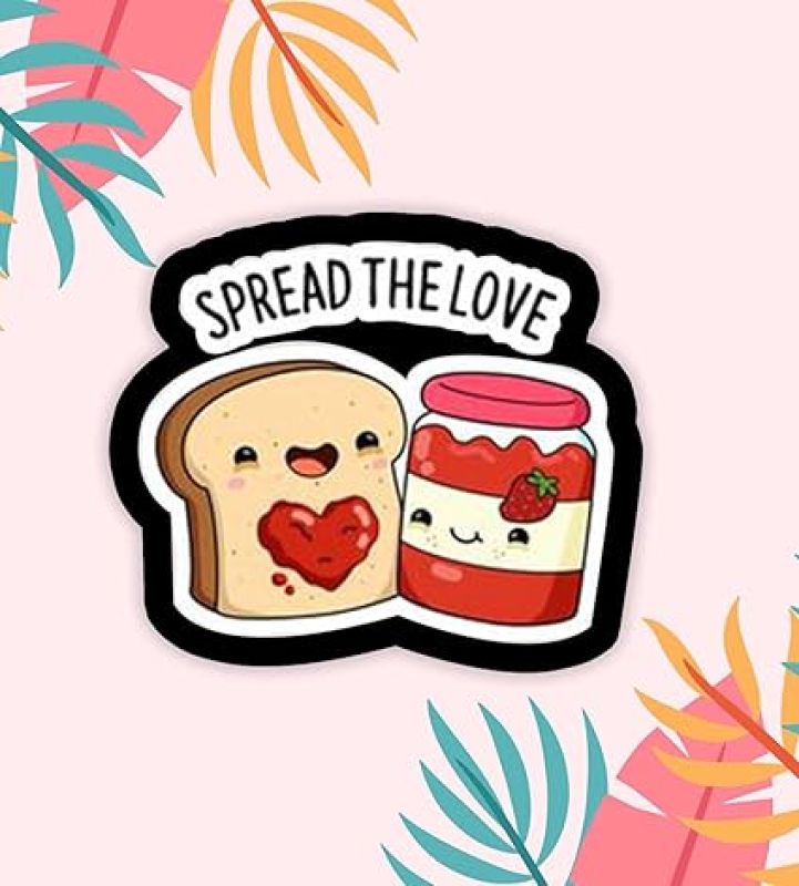 Spread The Love Fridge Magnet for Refrigerator Door Decor Items  Home Decor Item  Kitchen Decor Item  Breakfast Fridge Magnet