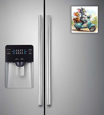 Cartoon Fridge Magnet for Kids  Gift and Decoration  Attractive Cartoon Theme Magnet for Indoor Decoration  Home & Kitchen Decor Stickers (Tom & Jerry 1)