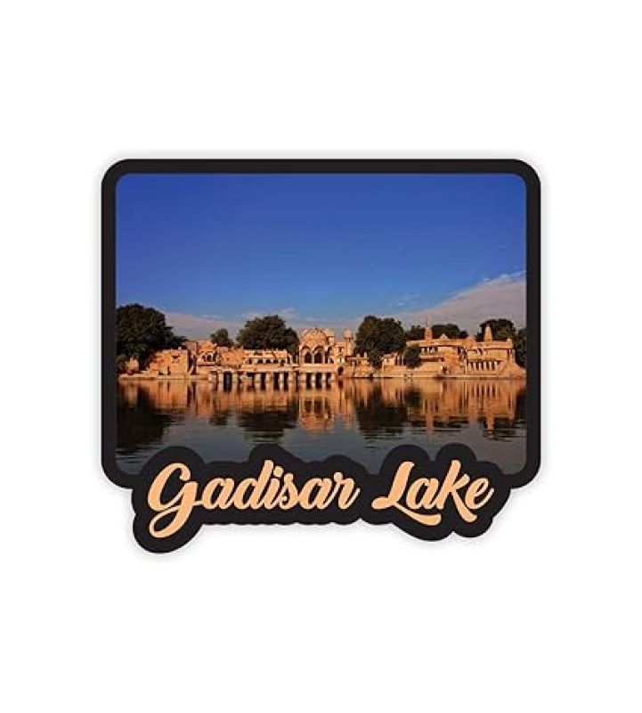 Rajasthan Theme Fridge Magnet  Indian Souvenir Gifts  Magnets for Kitchen & Home Décor  Refrigerator Magnet Sticker  Magnet for Fridge Decoration (Gadisar Lake)