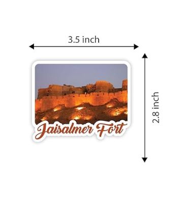 Rajasthan Theme Fridge Magnet   Indian Souvenir Gifts  Magnets for Kitchen & Home Décor  Refrigerator Magnet Sticker  Magnet for Fridge Decoration (Jaisalmer Fort)