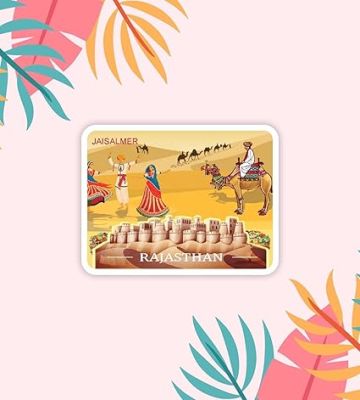 Rajasthan Theme Fridge Magnet  Indian Souvenir Gifts  Magnets for Kitchen & Home Décor  Refrigerator Magnet Sticker  Magnet for Fridge Decoration (Jaisalmer Rajasthan)