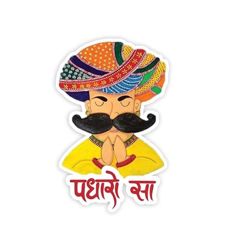 Rajasthan Theme Fridge Magnet  Indian Souvenir Gifts  Magnets for Kitchen & Home Décor  Refrigerator Magnet Sticker  Magnet for Fridge Decoration (Padharo Sa)