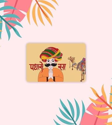 Rajasthan Theme Fridge Magnet  Indian Souvenir Gifts  Magnets for Kitchen & Home Décor  Refrigerator Magnet Sticker  Magnet for Fridge Decoration (Padharo Sa 2)