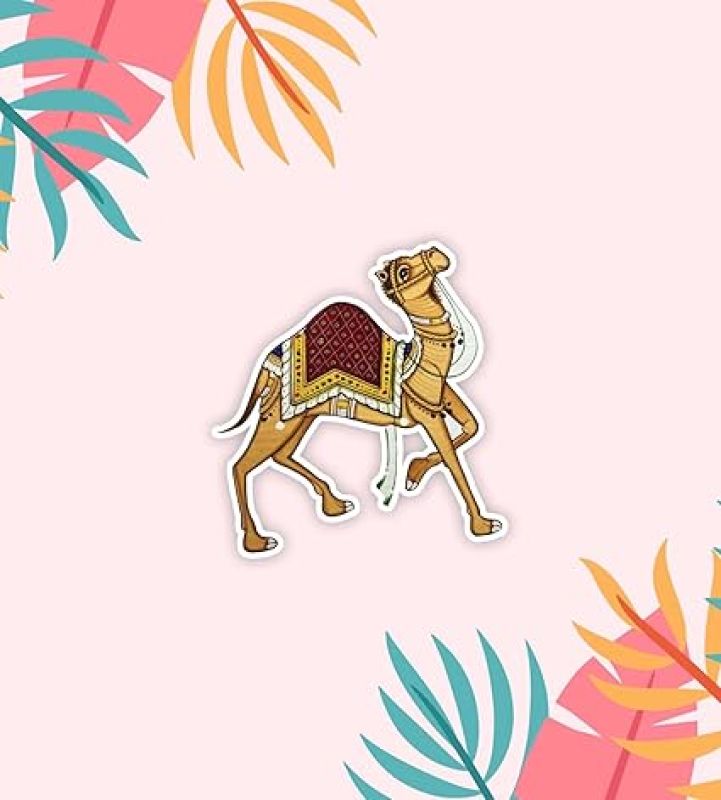 Rajasthan Theme Fridge Magnet  Indian Souvenir Gifts  Magnets for Kitchen & Home Décor  Refrigerator Magnet Sticker  Magnet for Fridge Decoration (Rajasthani Camel)