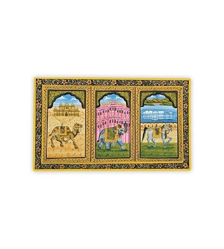 Rajasthan Theme Fridge Magnet  Indian Souvenir Gifts  Magnets for Kitchen & Home Décor  Refrigerator Magnet Sticker  Magnet for Fridge Decoration (Rajasthani Theme)