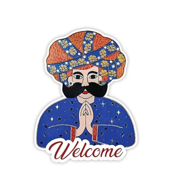 Rajasthan Theme Fridge Magnet  Indian Souvenir Gifts  Magnets for Kitchen & Home Décor  Refrigerator Magnet Sticker  Magnet for Fridge Decoration (Welcome)