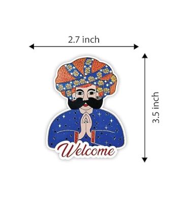 Rajasthan Theme Fridge Magnet  Indian Souvenir Gifts  Magnets for Kitchen & Home Décor  Refrigerator Magnet Sticker  Magnet for Fridge Decoration (Welcome)