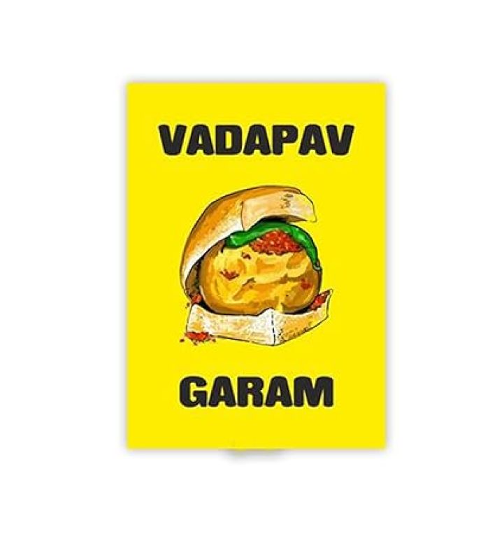 VadaPav Wooden Fridge Magnet Indian Souvenir Gifts  Home & Office Decor Magnet  Kitchen Decot Items  Fast Food Magnet Sticker for Refrigerator