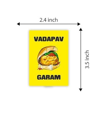 VadaPav Wooden Fridge Magnet Indian Souvenir Gifts  Home & Office Decor Magnet  Kitchen Decot Items  Fast Food Magnet Sticker for Refrigerator