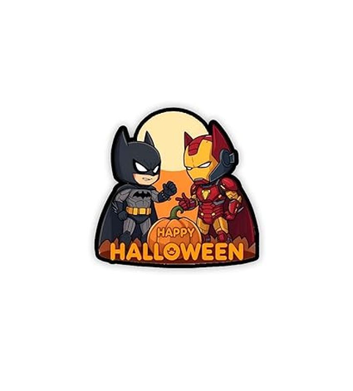 Wooden Fridge Magnet for Refrigerator Stylish  Decorative Items for Kitchen   Magnet for Almirah   Washing Machine   Indian Souvenir Gift Items (Happy Halloween)