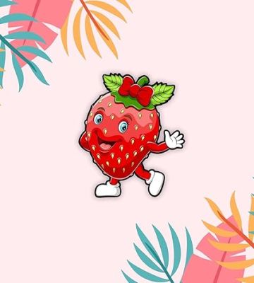 Wooden Fridge Magnet for Refrigerator Stylish  Decorative Items for Kitchen   Magnet for Almirah  Washing Machine  Indian Souvenir Gift Items (Strawberry)