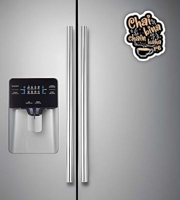Chai Love Quote Fridge Magnet Stickers for Kitchen Decoration India Souvenir Decoration Items for Home Kitchen & Gift for Tea Lover  Funny Fridge Magnets (Chai bina Chain KHA re)