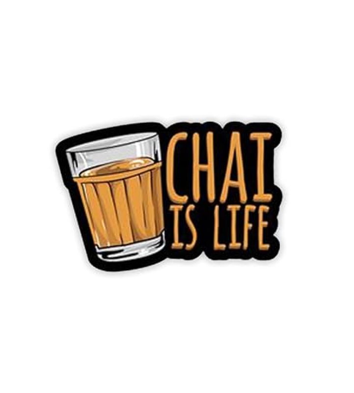 Chai Love Quote Fridge Magnet Stickers for Kitchen Decoration India Souvenir Decoration Items for Home Kitchen & Gift for Tea Lover  Funny Fridge Magnets (Chai is Life)