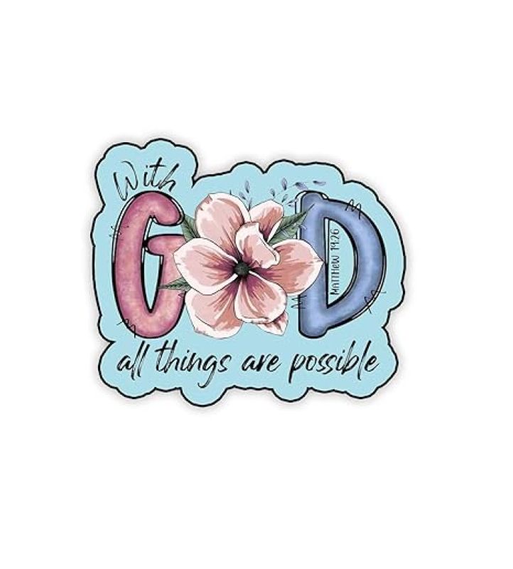 God All Thing are Possible Fridge Magnet for Refrigerator Door Decor Stickers  Home, Kitchen and Office Decoration  Pooja Room Decor Items