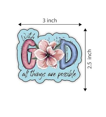 God All Thing are Possible Fridge Magnet for Refrigerator Door Decor Stickers  Home, Kitchen and Office Decoration  Pooja Room Decor Items