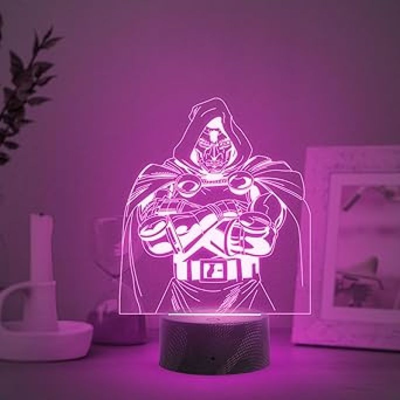 3D Illusion DoctorDoom  Marvel Night Lamp with Automatic Color Changing Light   Marvel Super Heroes Desk Table Lamp  Anime Lover Gift
