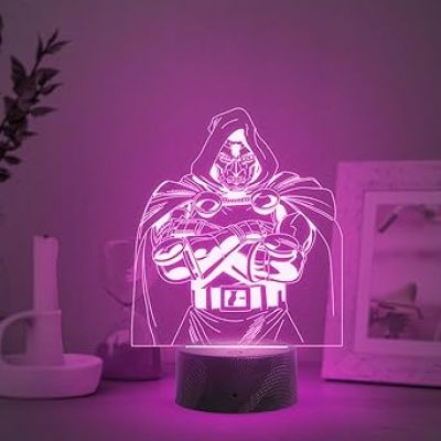 3D Illusion DoctorDoom  Marvel Night Lamp with Automatic Color Changing Light   Marvel Super Heroes Desk Table Lamp  Anime Lover Gift
