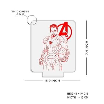 3D Illusion CaptainAmerica  Avengers Nightlight with Warm White Light    Gift for Avengers Lover  Birthday Gift for Avengers Fan   Kids Room Decor Light