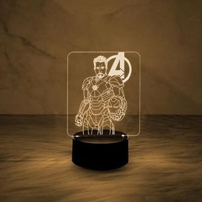 3D Illusion CaptainAmerica Avengers Nightlight with Multicolored Light Gift for Avengers Lover  Birthday Gif