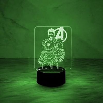 3D Illusion CaptainAmerica Avengers Nightlight with Multicolored Light Gift for Avengers Lover  Birthday Gif