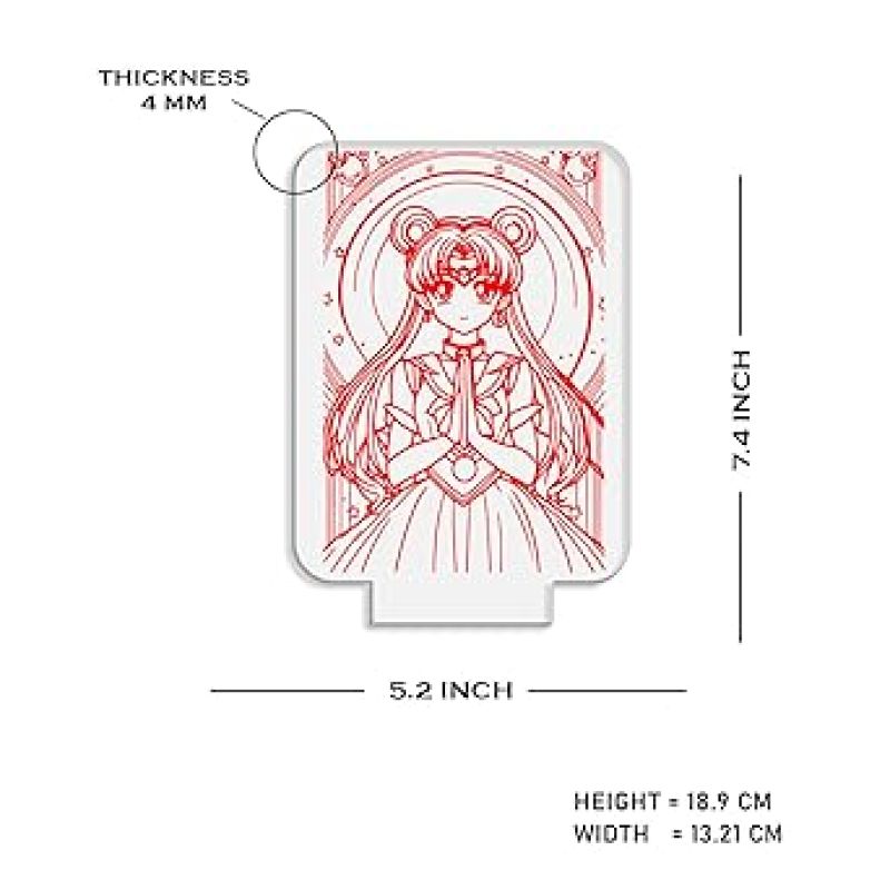 3D Illusion Anime Girl Lamp Night Light for Girls Bedroom Decor Light Colorful Nightlight Anime Characters 3D Table Lamp Warm White Light