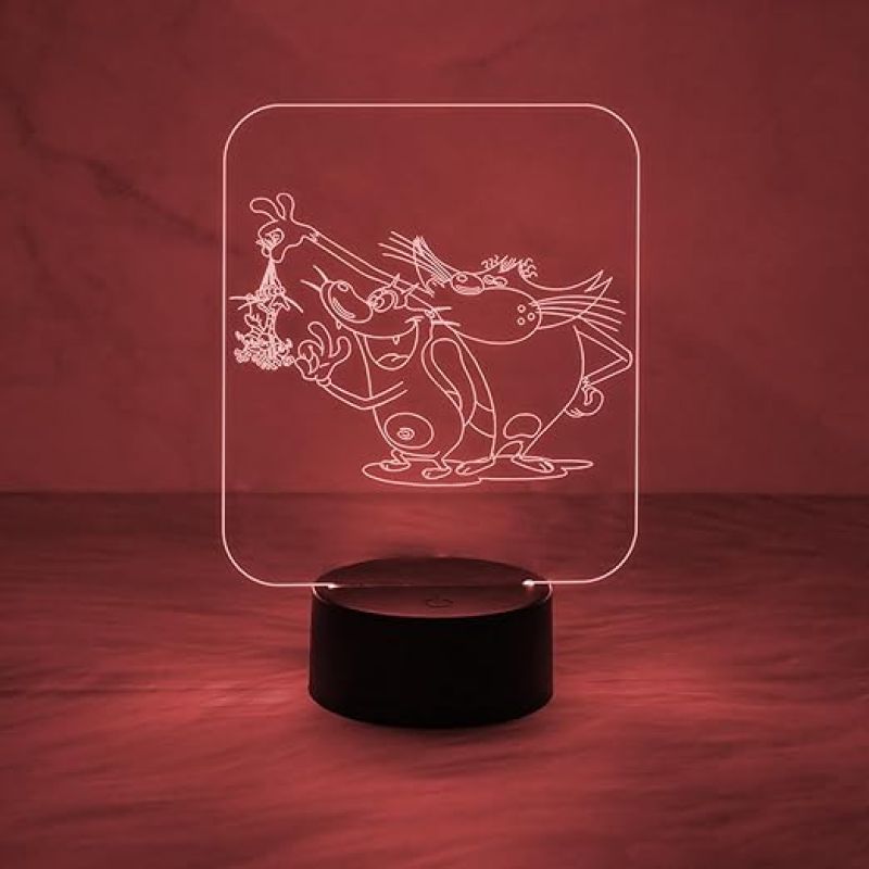 3D Illusion Oggy & The crockroach  Night Lamp with Automatic Color Changing Light  Lamp for Kids Room  Cartoon Night Lamp