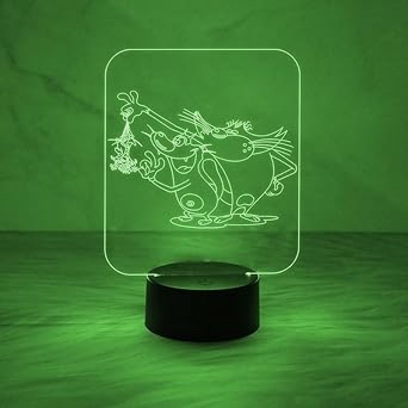 3D Illusion Oggy & The crockroach  Night Lamp with Automatic Color Changing Light  Lamp for Kids Room  Cartoon Night Lamp