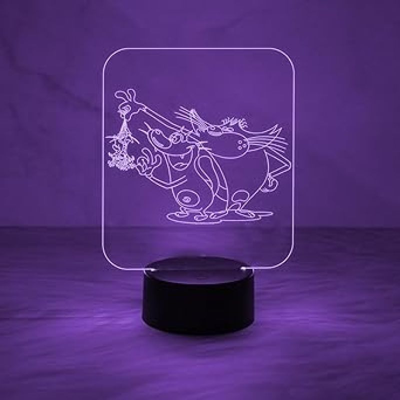 3D Illusion Oggy & The crockroach  Night Lamp with Automatic Color Changing Light  Lamp for Kids Room  Cartoon Night Lamp