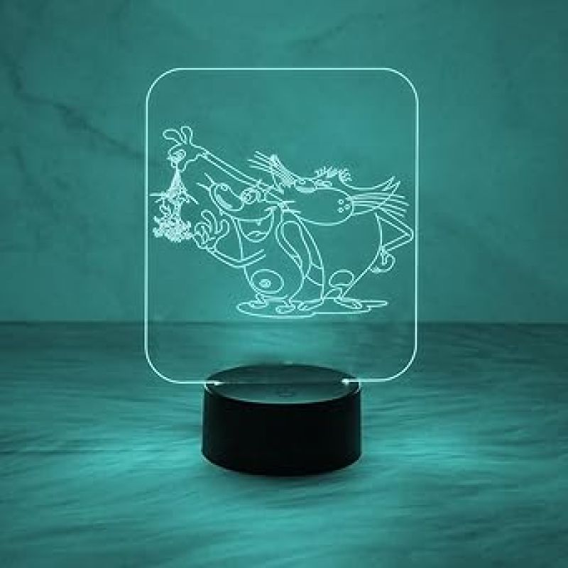 3D Illusion Oggy & The crockroach  Night Lamp with Automatic Color Changing Light  Lamp for Kids Room  Cartoon Night Lamp
