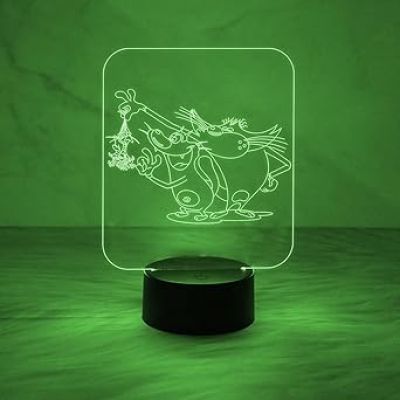 3D Illusion Oggy & The crockroach  Night Lamp with Automatic Color Changing Light  Lamp for Kids Room  Cartoon Night Lamp