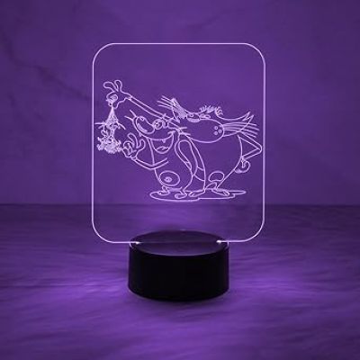 3D Illusion Oggy & The crockroach  Night Lamp with Automatic Color Changing Light  Lamp for Kids Room  Cartoon Night Lamp