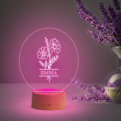 3D Illusion Personalized Name Lamp with Automatic Color Changing Light   Name Lamp for Kids  Birthday Gift for Friends