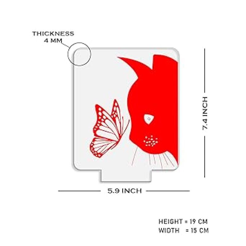Cat with Butterfly Night Light, Cute Cat Lights Lamp Nightlight Birthday Gift with Warm White Light Light for Kids Baby Children