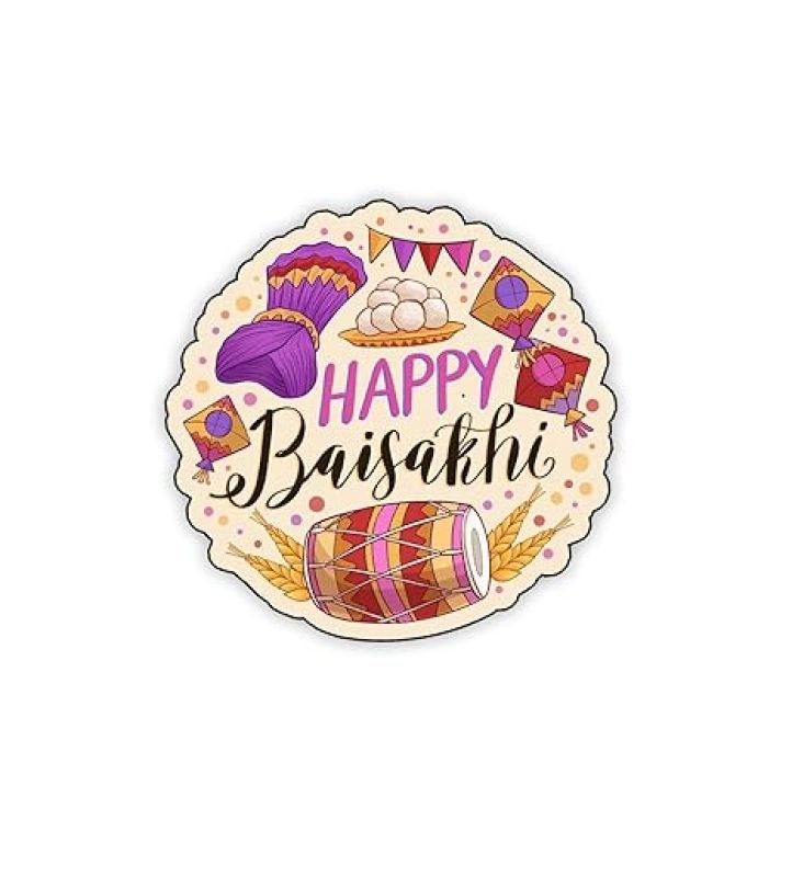 Happy Baisakhi Fridge Magnet Refrigerator Office Home, Almira Decor Accessories Fridge  Stylish Magnet for Fridge Decoration  Festival Decoration