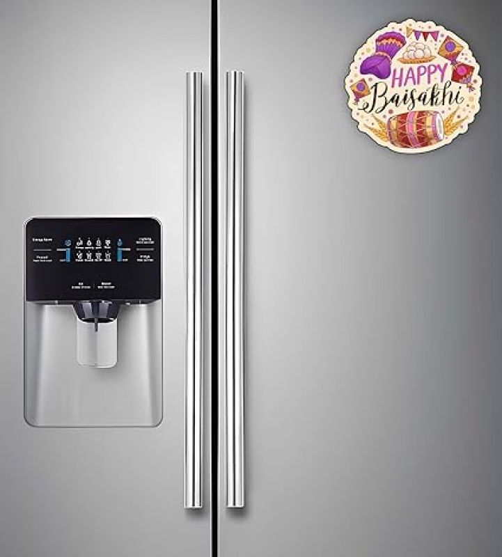 Happy Baisakhi Fridge Magnet Refrigerator Office Home, Almira Decor Accessories Fridge  Stylish Magnet for Fridge Decoration  Festival Decoration